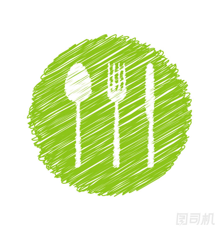 綠色素食餐廳標(biāo)志