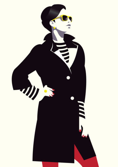 波普藝術(shù)風(fēng)格的時(shí)尚女人.圖片