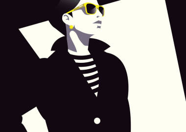 波普藝術(shù)風(fēng)格的時(shí)尚女人