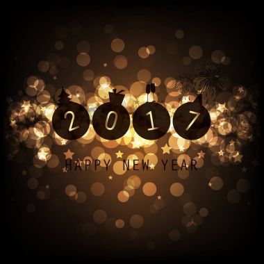 最美好的祝愿-金抽象現(xiàn)代風(fēng)格快樂(lè)新年賀卡、 封面或背景，創(chuàng)意設(shè)計(jì)模板-2017