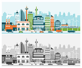 智能城市的旗帜图片