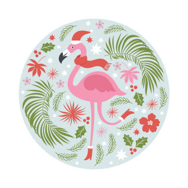 在热带风情的圣诞节图图片