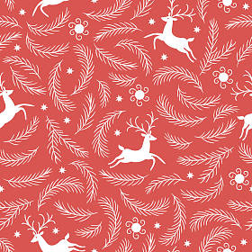 无缝圣诞图案与鹿 照片