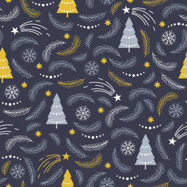 無縫圣誕圖案與松樹圖片