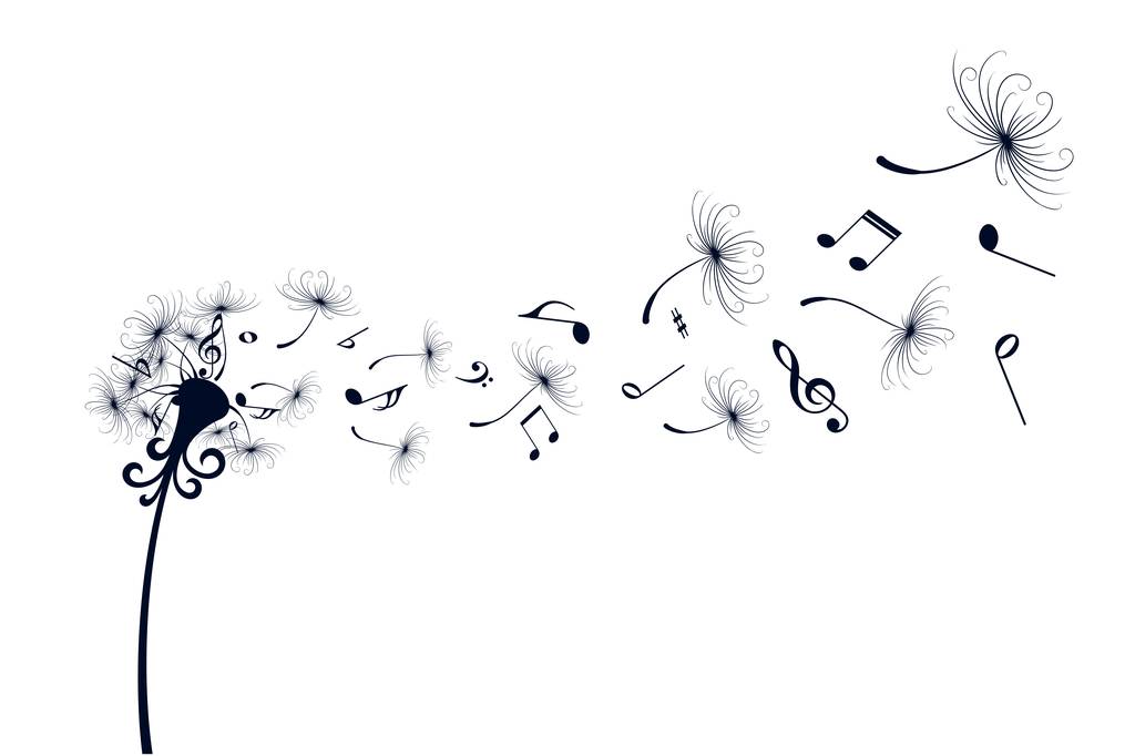 带着音符的蒲公英