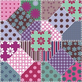 有不同的图案拼凑而成背景