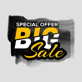 水彩的销售和折扣标签。矢量图