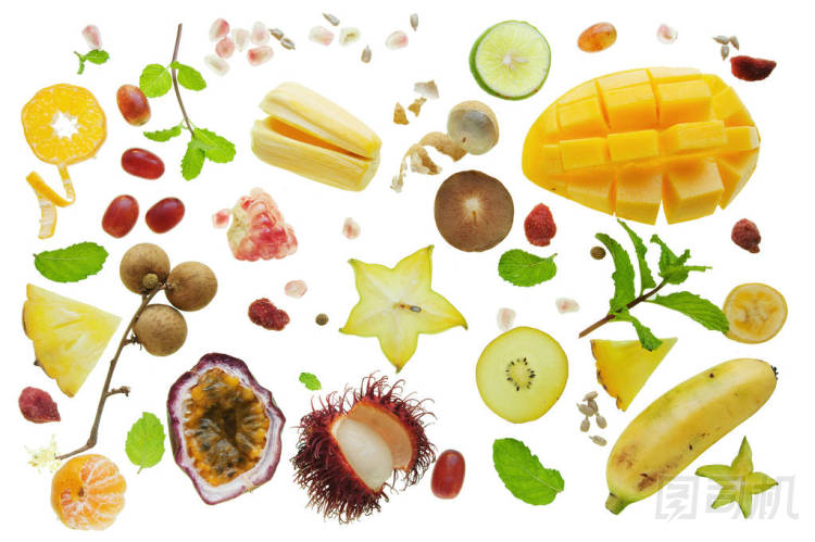 黃色的熱帶水果