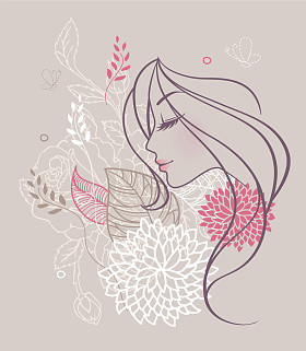 美容花女人