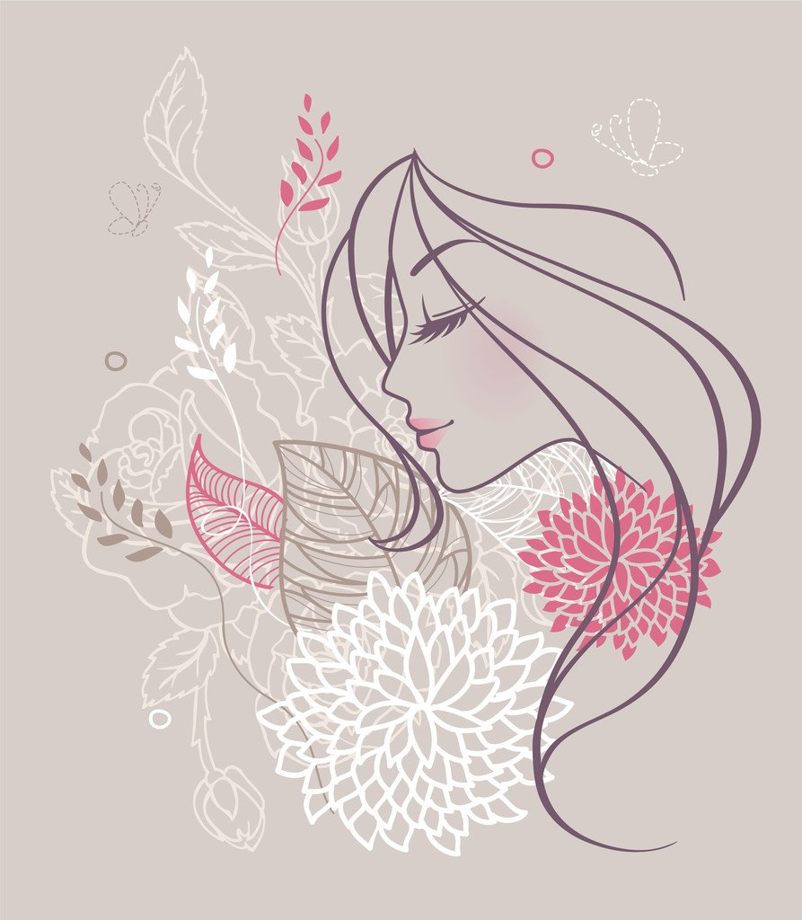 美容花女人