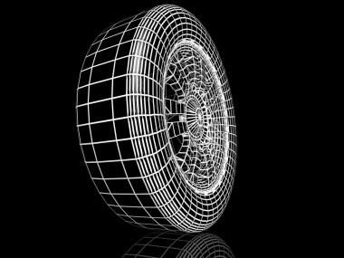 車輪用鋼 rim 在白色背景