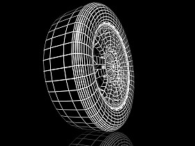 车轮用钢 rim 在白色背景