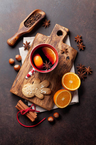 乐舞的圣诞红酒图片