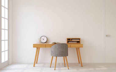 家庭办公室内部。3d 渲染