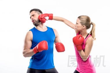 男人和女人拳击