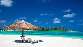 在马尔代夫的热带海滩图片