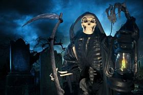 在晚上用灯死亡天使死神