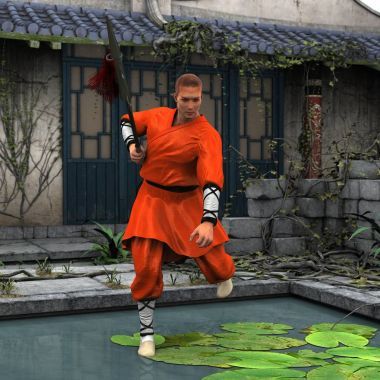 3d cg 渲染的功夫大師圖片