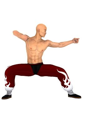 3d cg 渲染的功夫大师图片