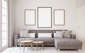 客厅的内政。3d 渲染.图片