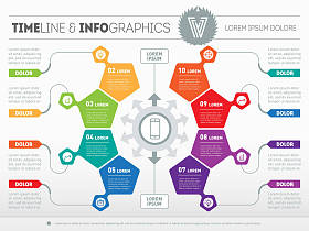 商务 web 模板的圈子 infochart