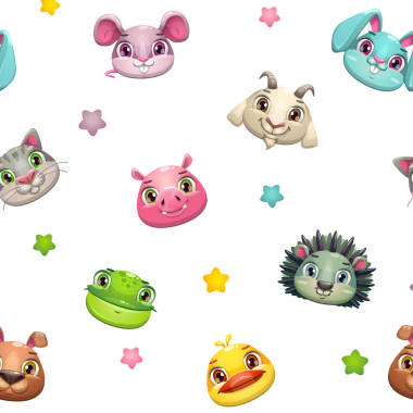 有趣的幼稚矢量無縫模式