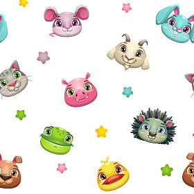 有趣的幼稚矢量无缝模式