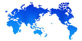 世界地图图标蓝色