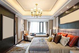 现代卧室的内部