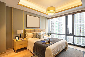 现代卧室的内部