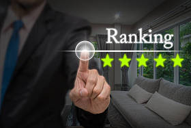 商人指向五个星按钮图片