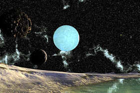 幻想外星人的星球。月亮。3d 渲染