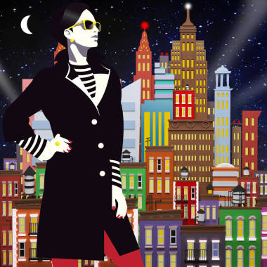 波普藝術(shù)風(fēng)格的時(shí)尚女人。插圖