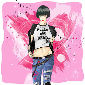 时尚素描绘图女孩