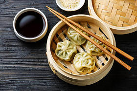 蒸饺点心照片