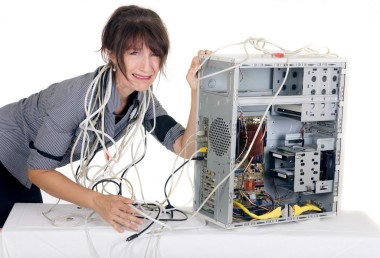 女人計算機恐