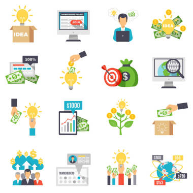 集资装饰图标集