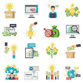 集资装饰图标集