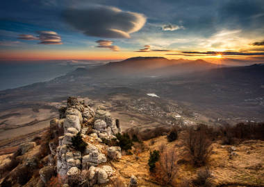 在克里米亞的薰衣草田