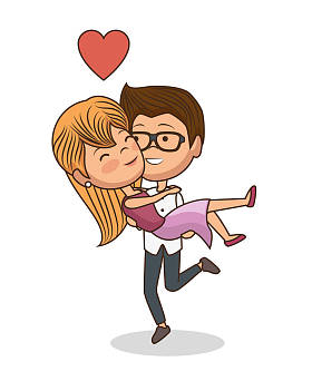 可爱的夫妻情人节照片