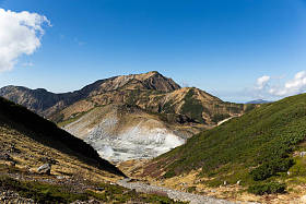 在 Murodo 的地狱谷 
