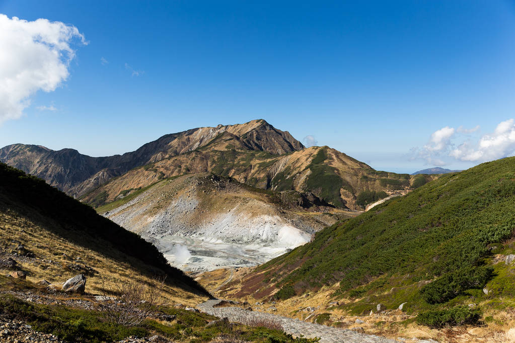 在 Murodo 的地狱谷 