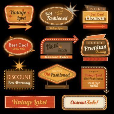 復古復古標簽標志