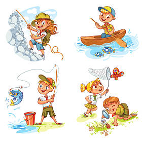 儿童童子军人探险野营照片