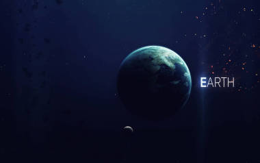 地球-高分辨率美丽艺术提出了太阳系的行星。这个由美国国家航空航天局提供的图像元素