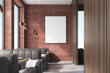 咖啡厅室内沙发前面观图片