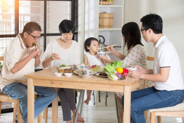 中國家庭吃午飯