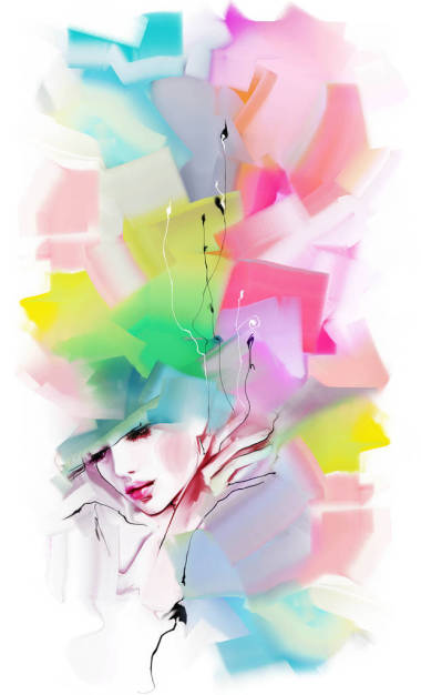 帽子的年轻优雅女人图片