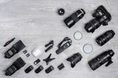 專業(yè)攝影師想法與配件背景圖片