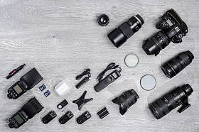 专业摄影师想法与配件背景图片